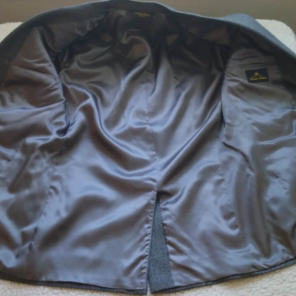 Brooks Brothers Gray Herringbone 3 Roll 2 Sport Coat 41R - Picture 5 of 14